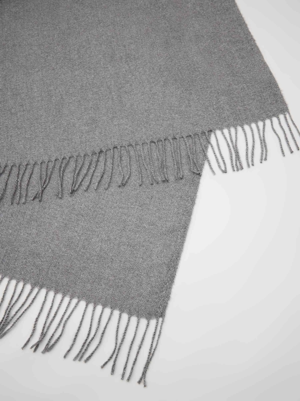 Light gray basic scarf grey folded view