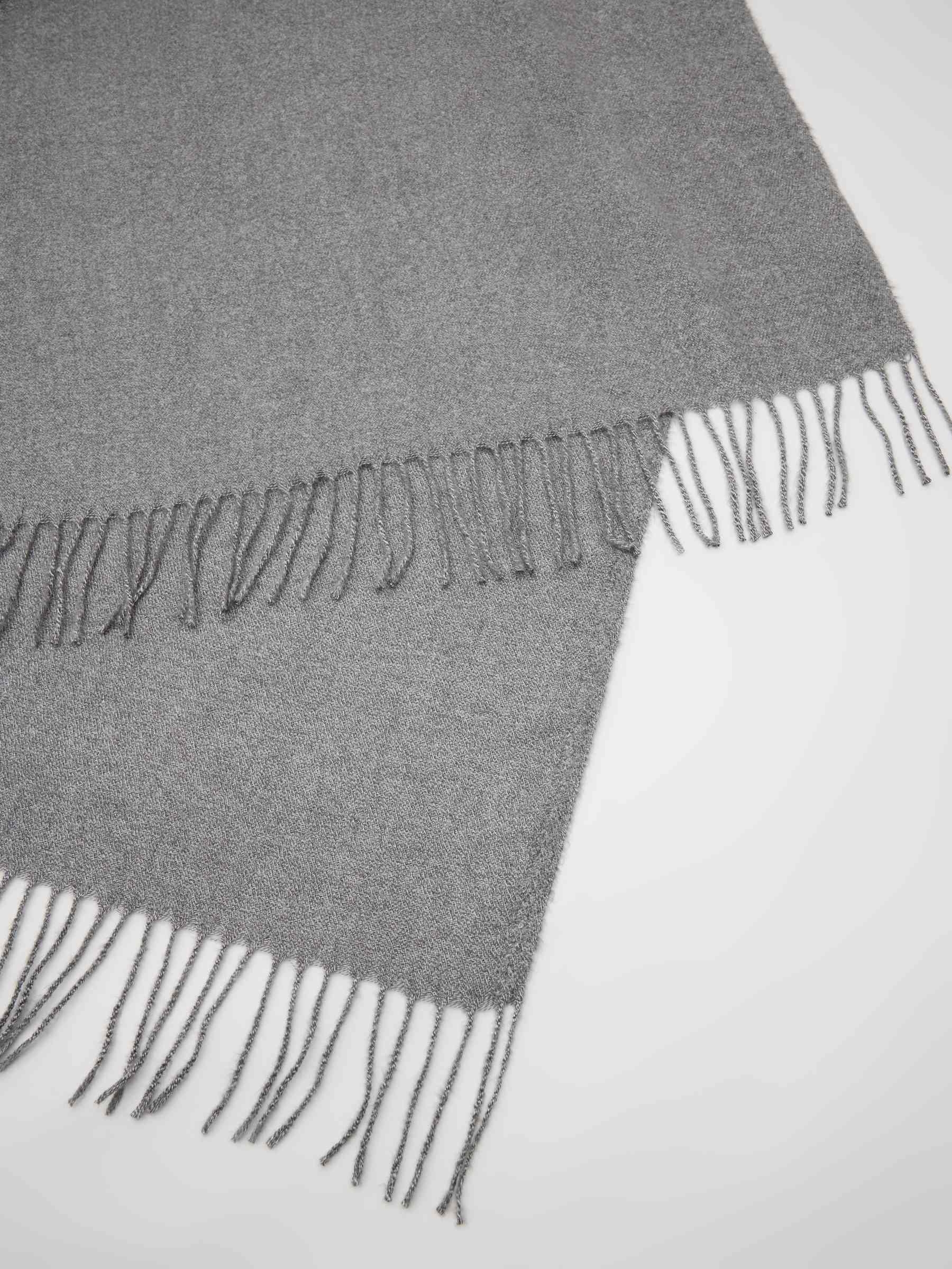 Light gray basic scarf grey rolled view