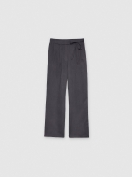 %Pto% Pantalón palazzo lazo gris oscuro vista frontal