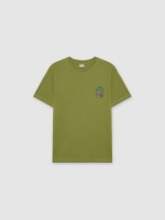%Pto% Camiseta verde com estampa japonesa verde vista frontal