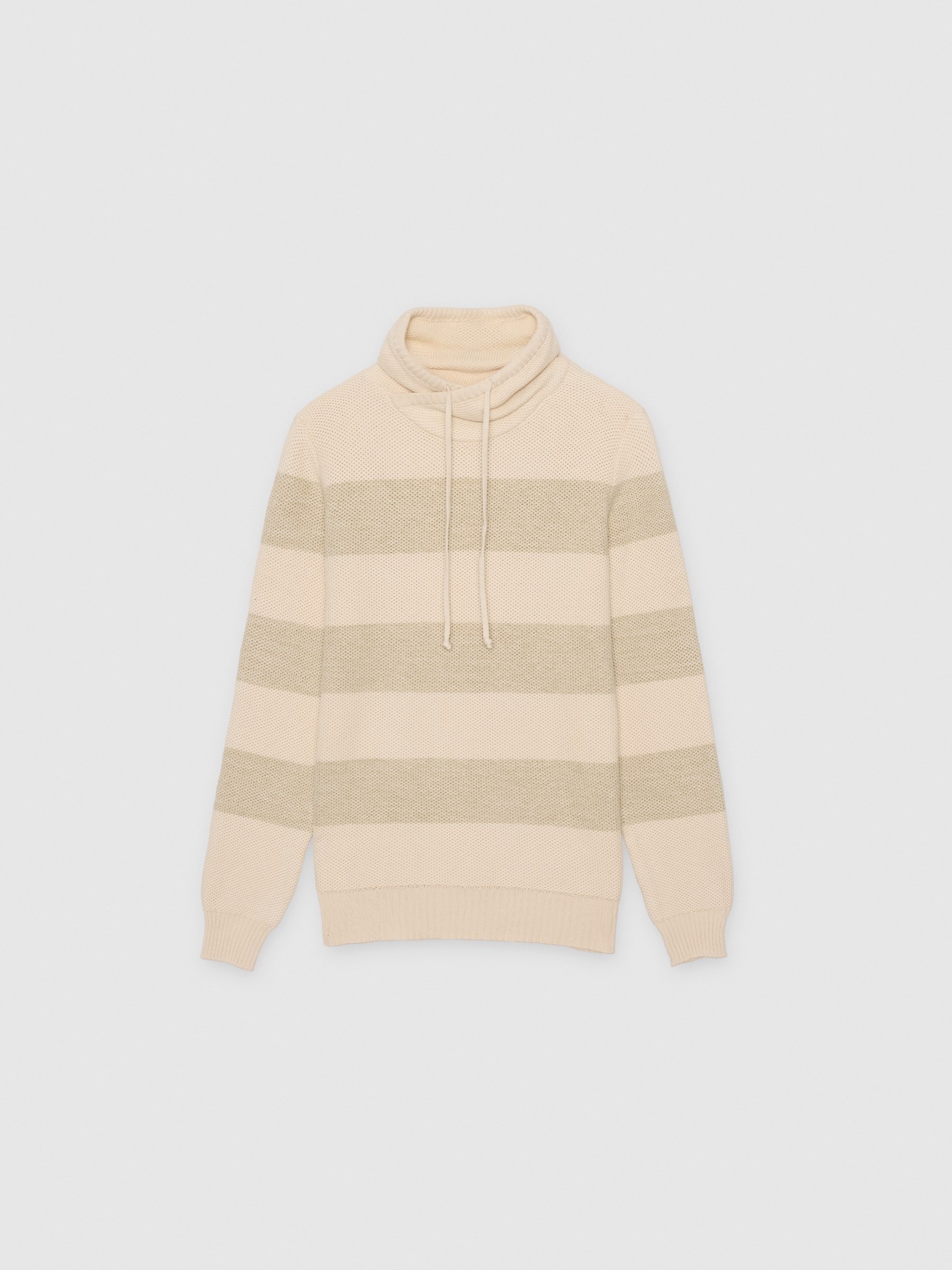 %Pto% Striped knit sweater raw front view