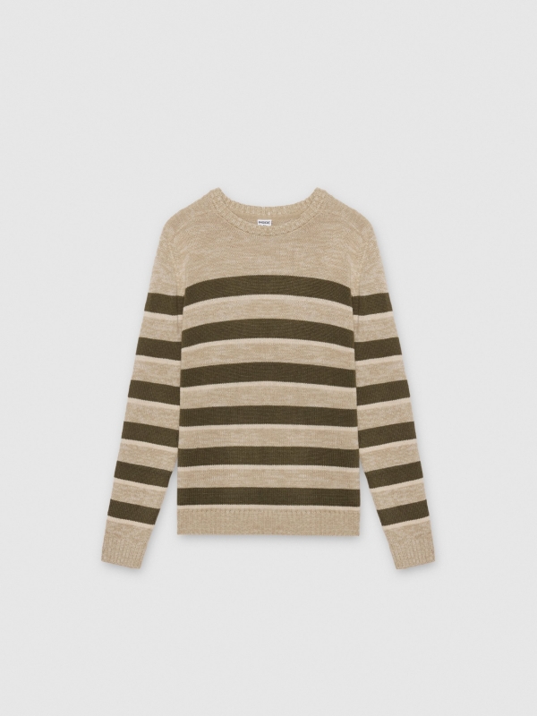  Striped knit sweater raw front view