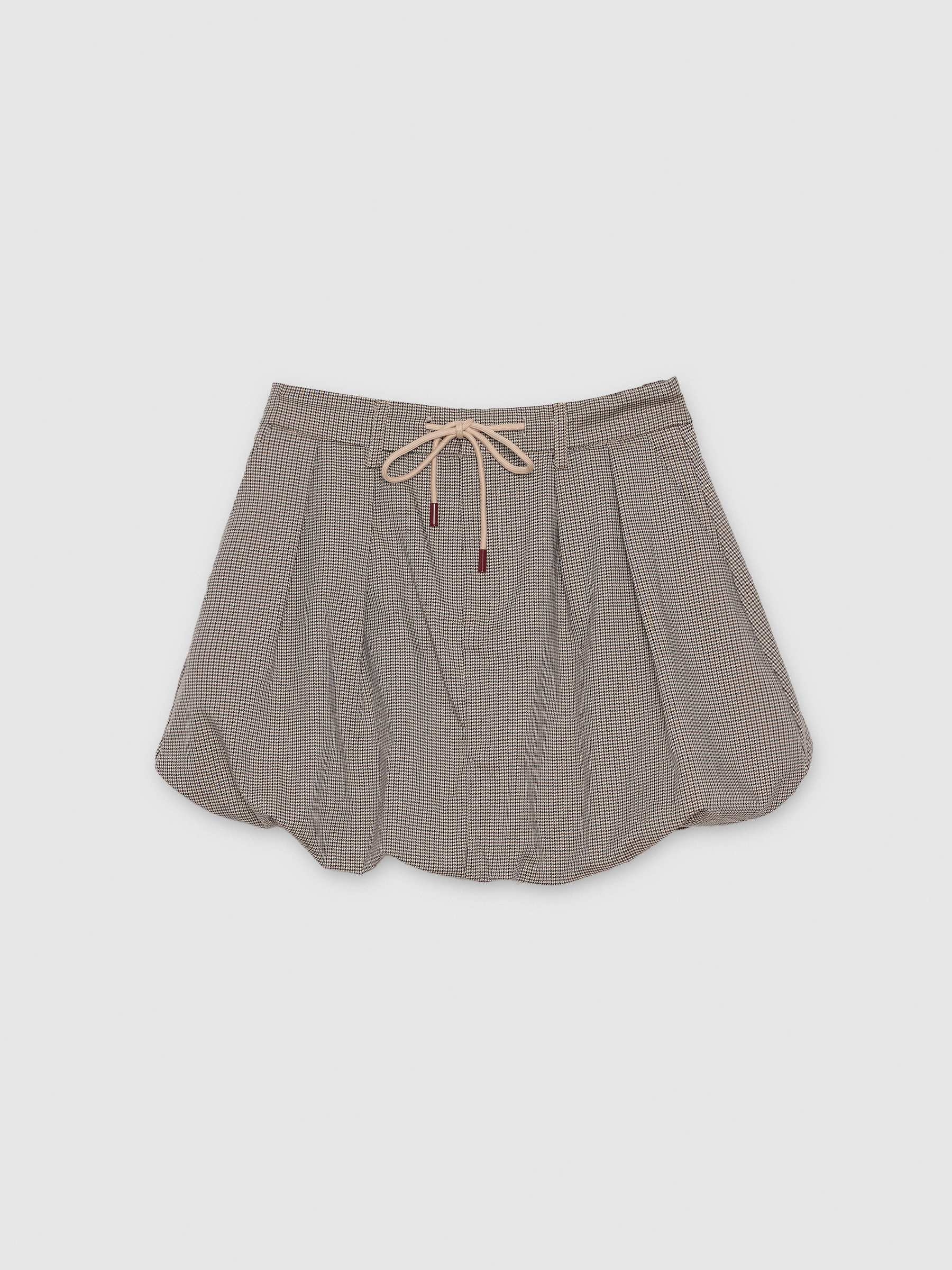 Houndstooth mini bubble skirt