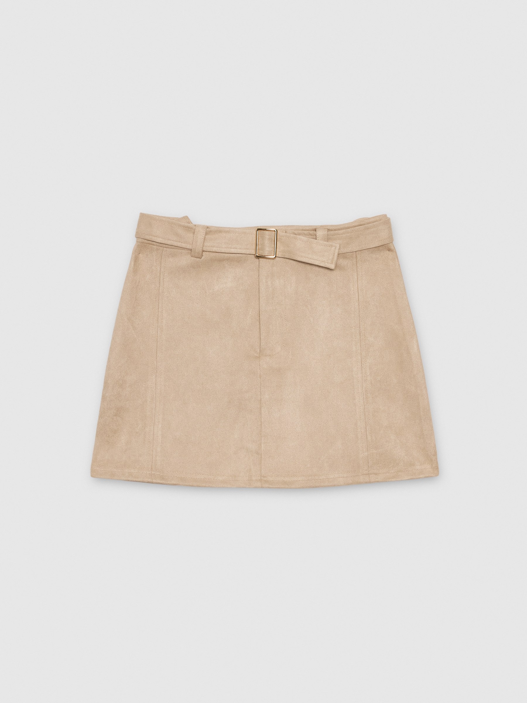 Mini suede skirt