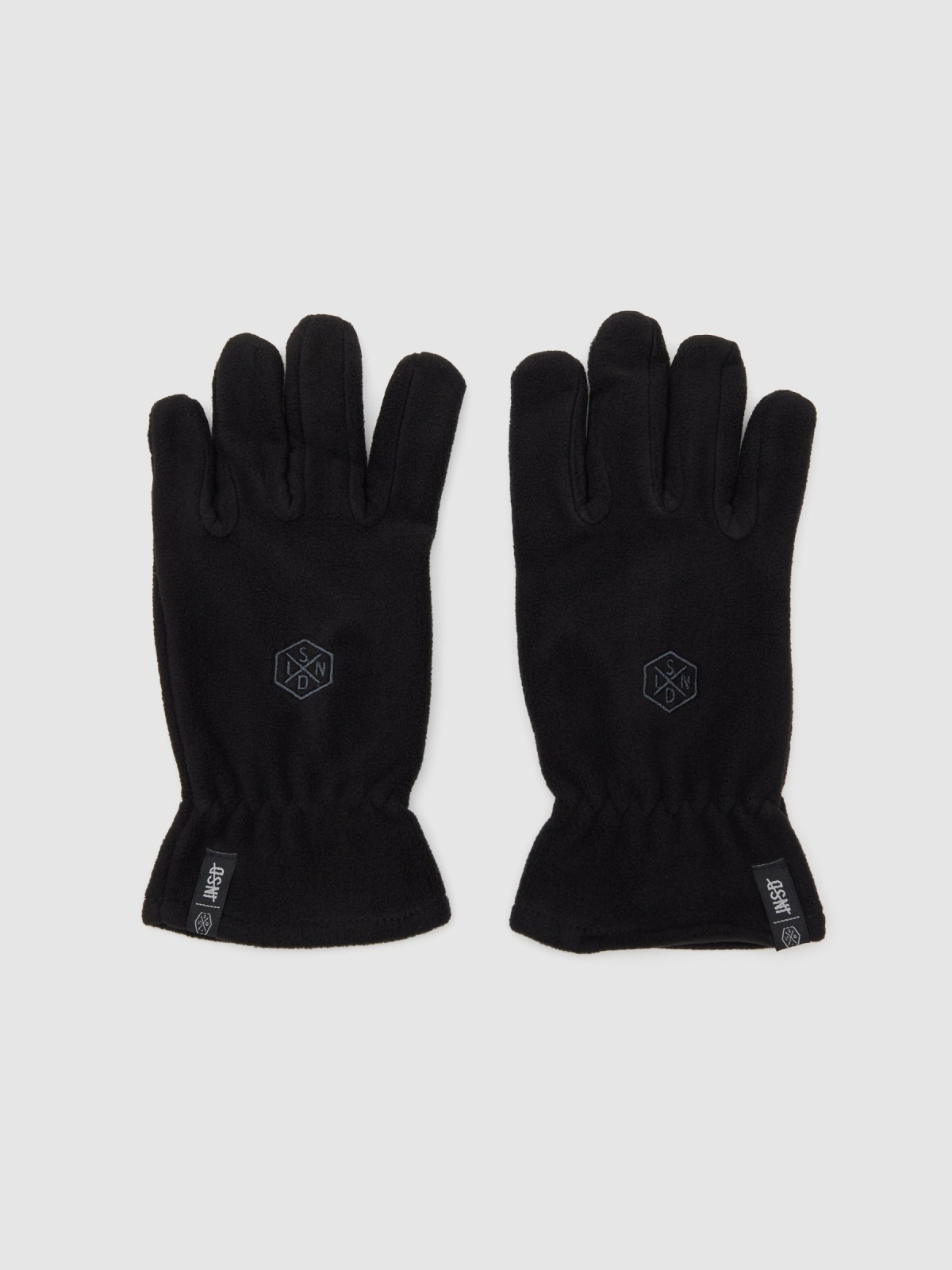 Fleece-lined gloves black