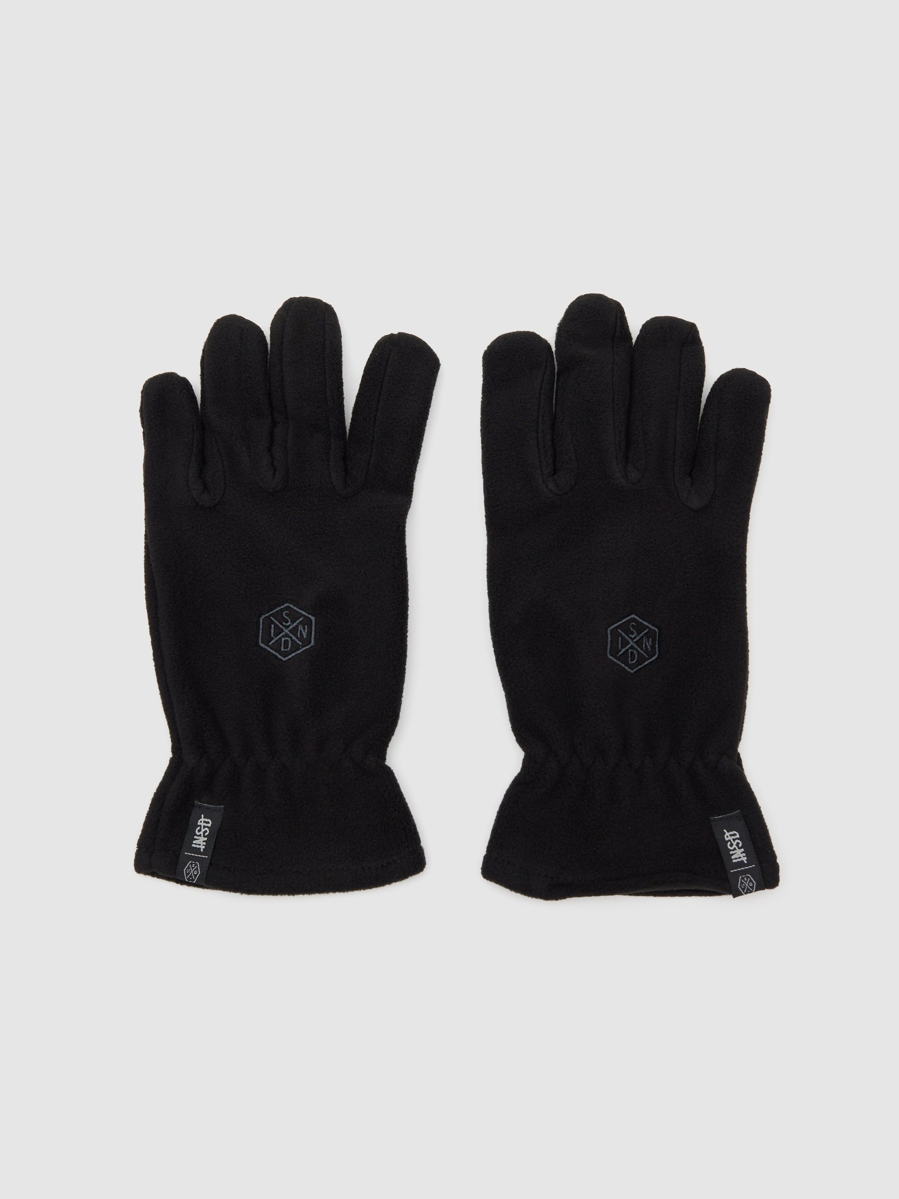 Fleece-lined gloves black