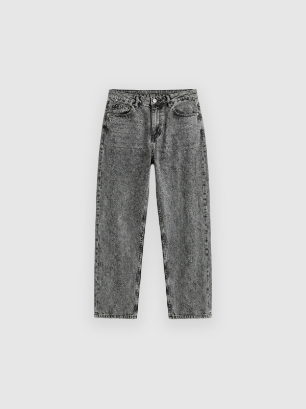  Jeans baggy gris desgastado gris vista frontal