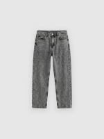 %Pto% Jeans baggy gris desgastado gris vista frontal