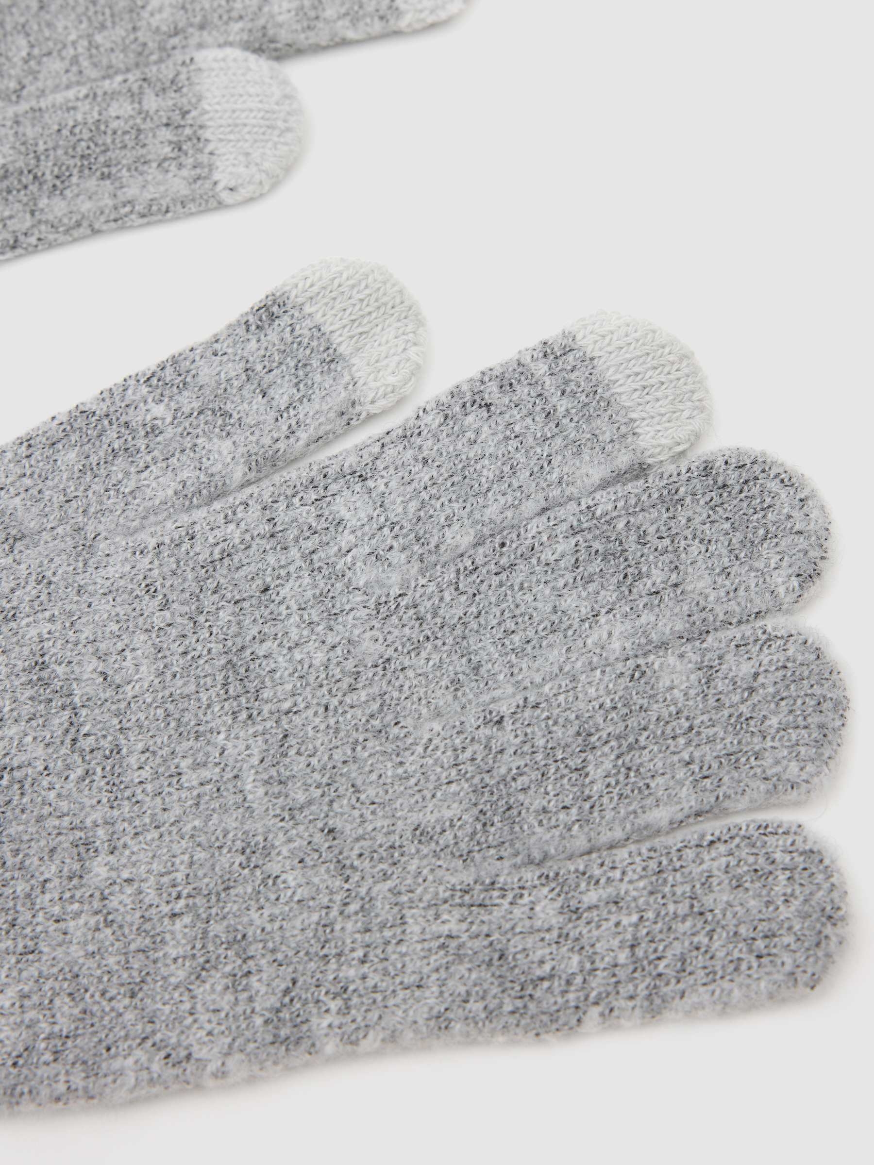 Gray touch gloves grey