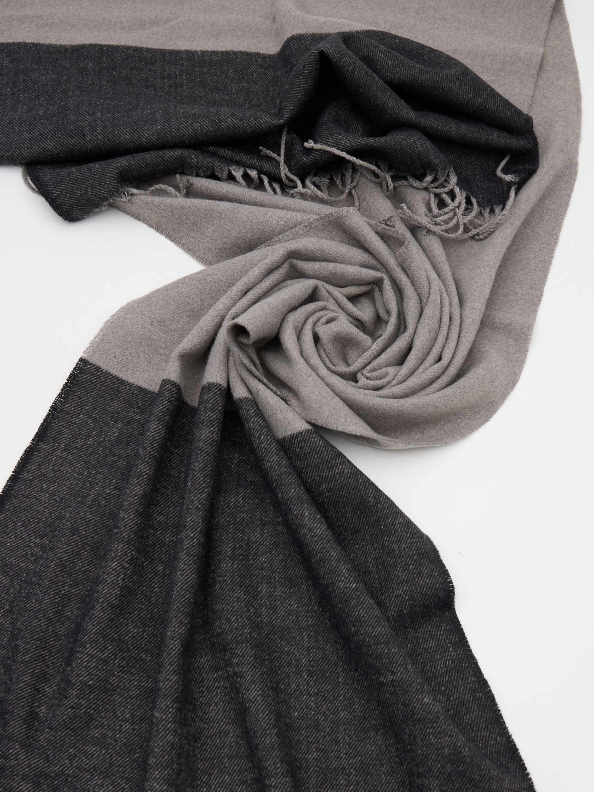 Color block scarf multicolor detail view