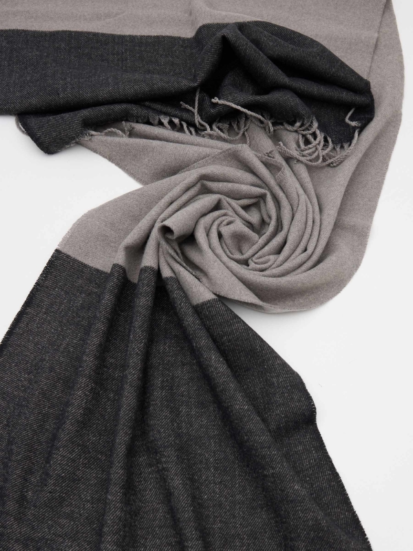 Color block scarf multicolor detail view