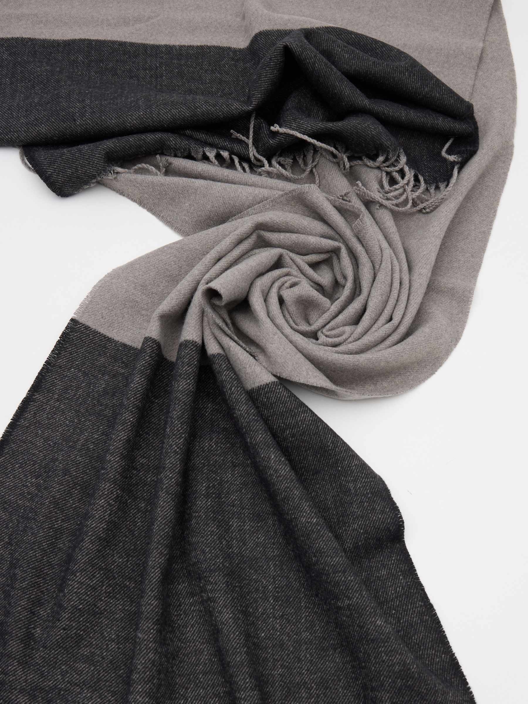 Color block scarf multicolor rolled view