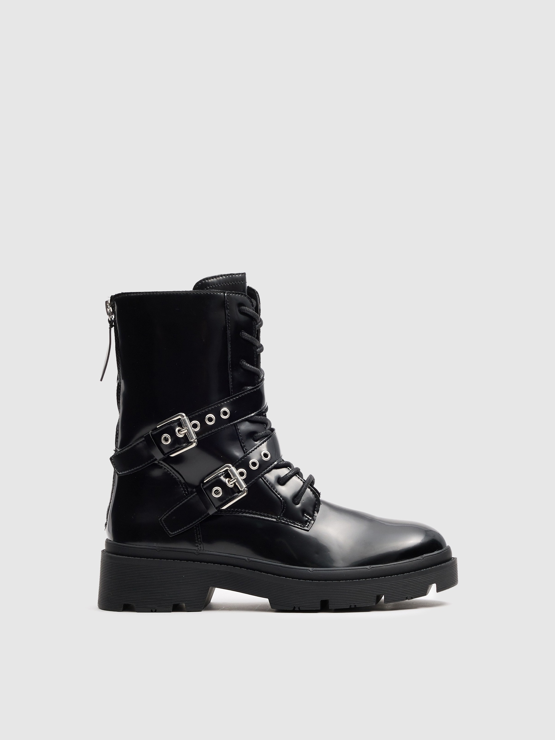 Botas de fivela de moda para tornozelo