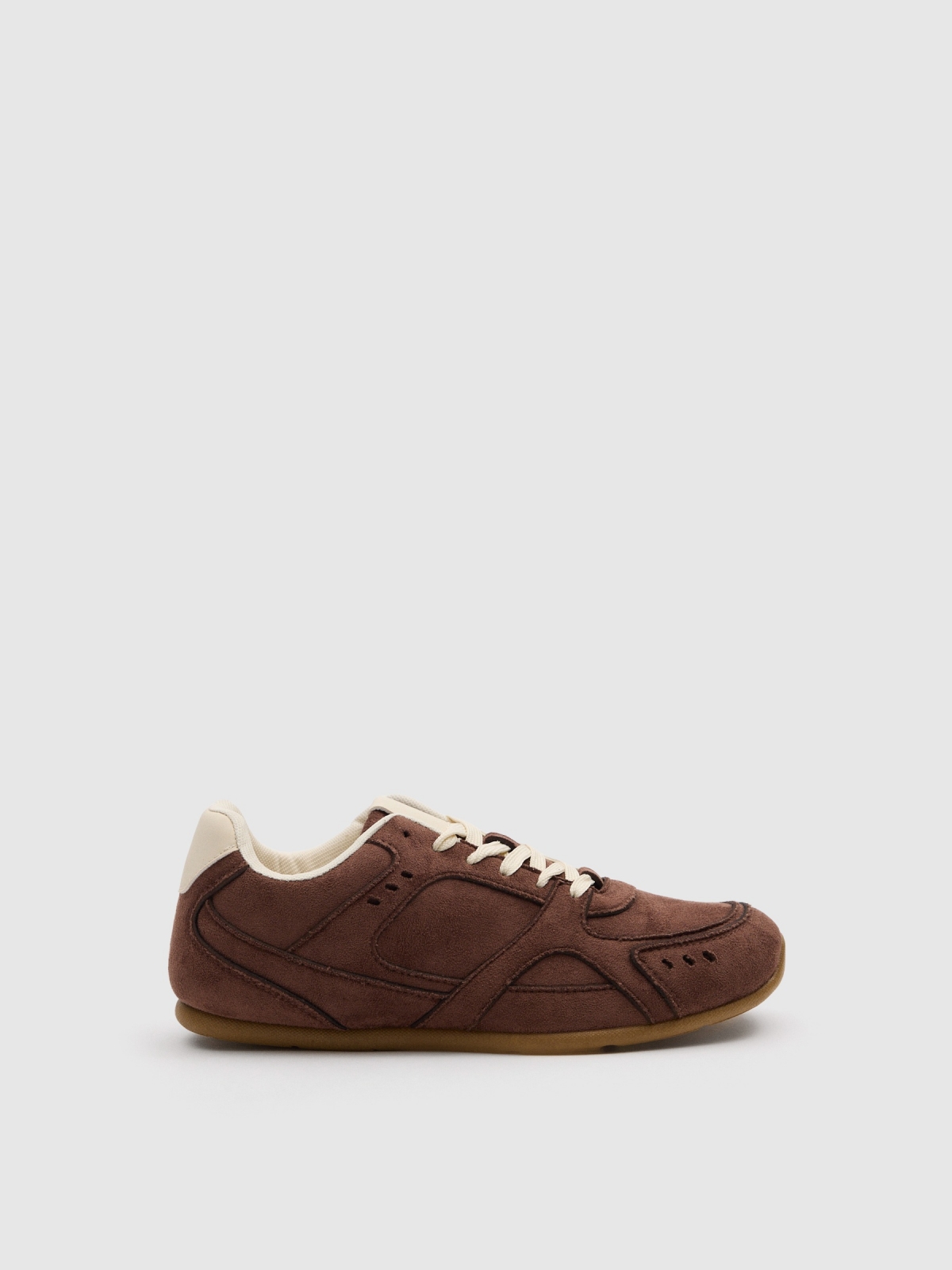 Brown casual sports shoe dark brown
