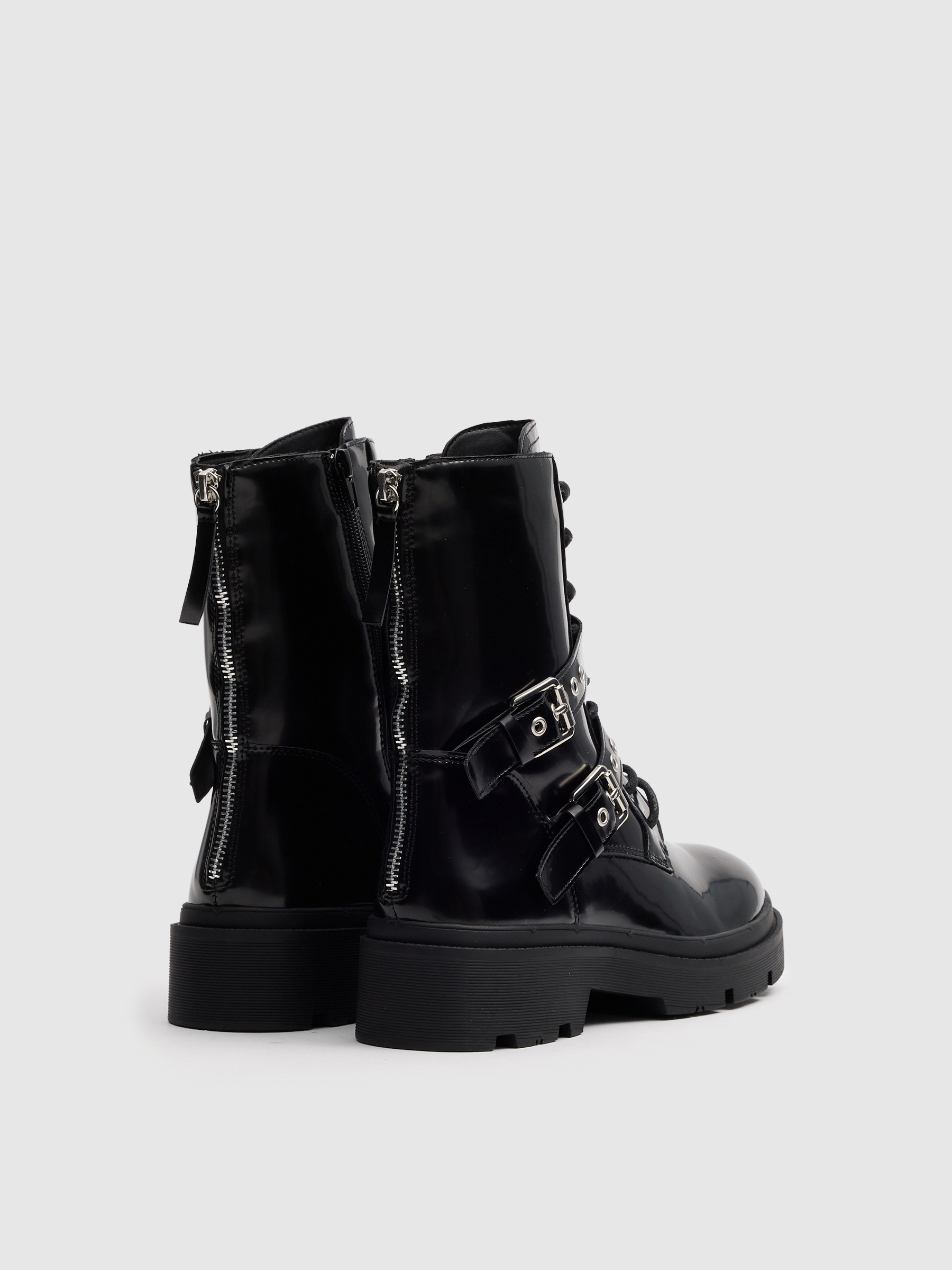 Botas de fivela de moda para tornozelo