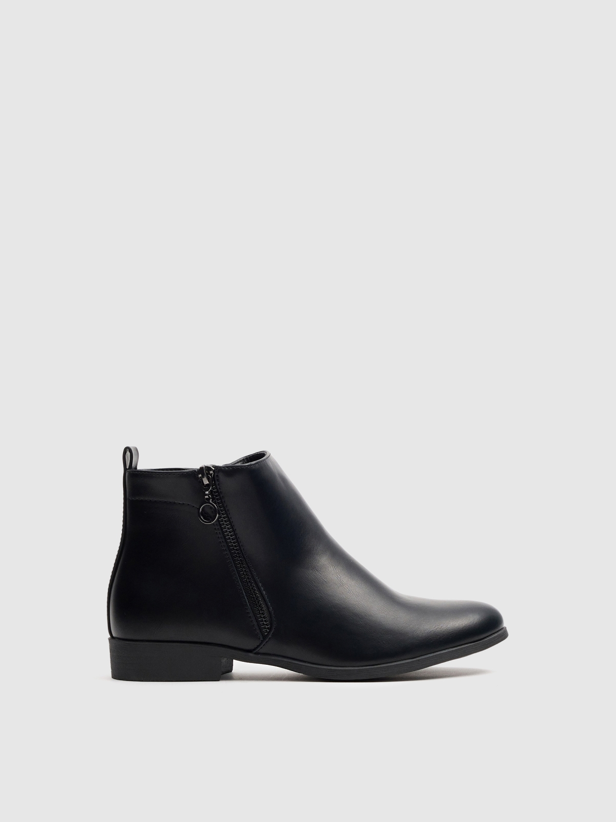 Zipper ankle boots