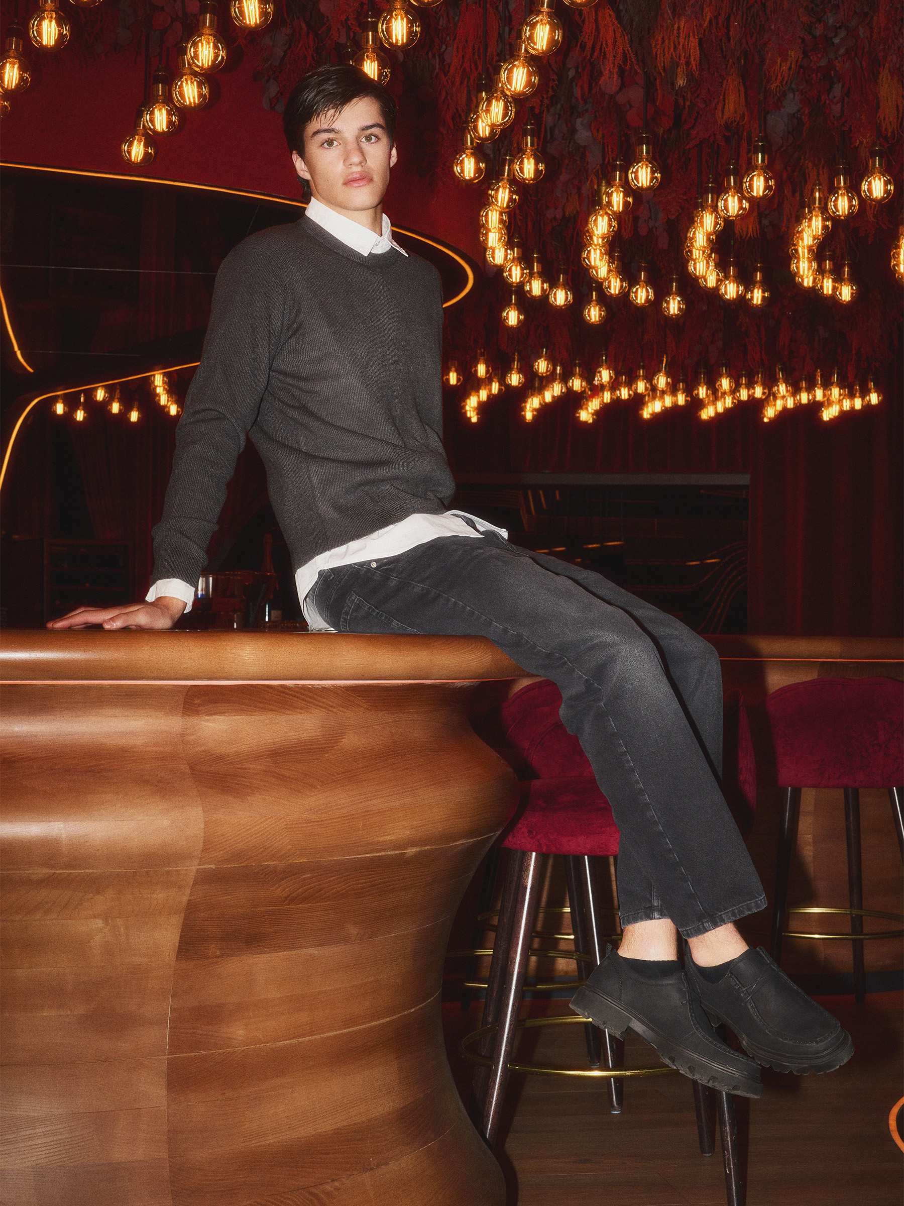 Dress shoe cane black