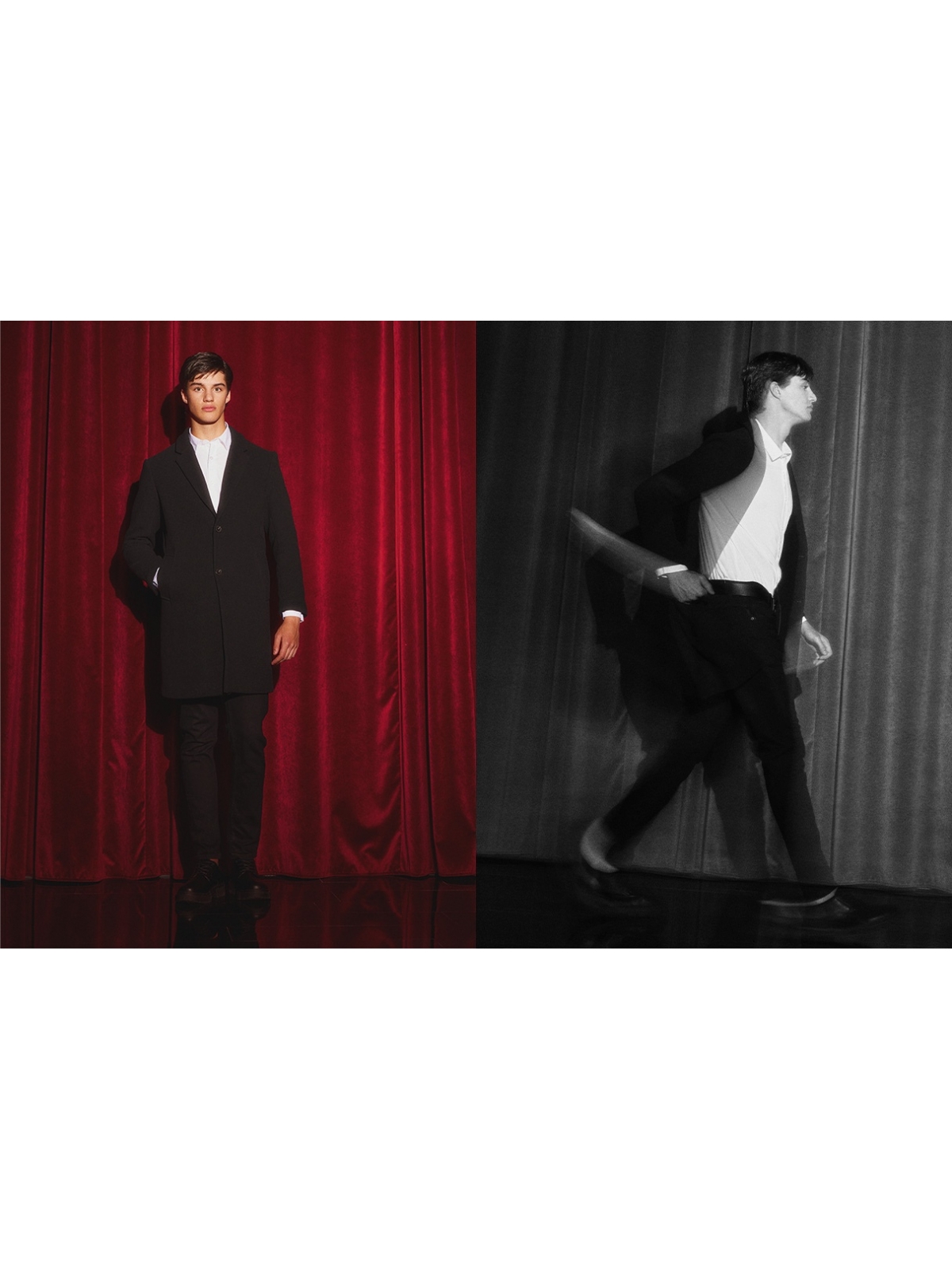 %NewExtra% Coat with faux leather buttons black