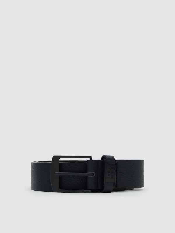 Basic faux leather belt black