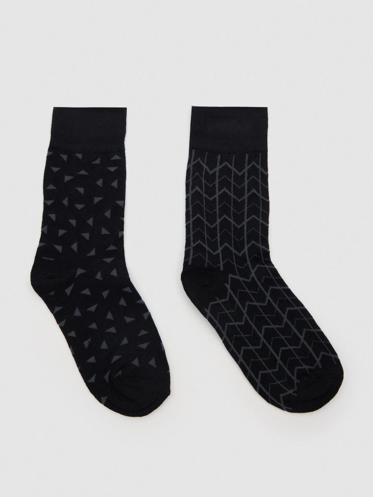 Pack of 2 mid-calf printed socksmiddle front view
