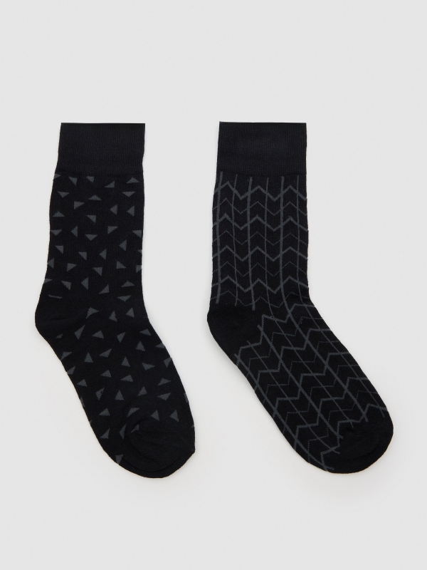 Pack of 2 mid-calf printed socksmiddle front view