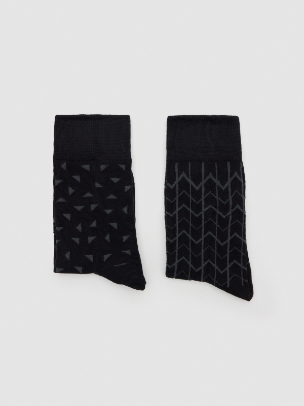 Pack of 2 mid-calf printed socksmiddle back view