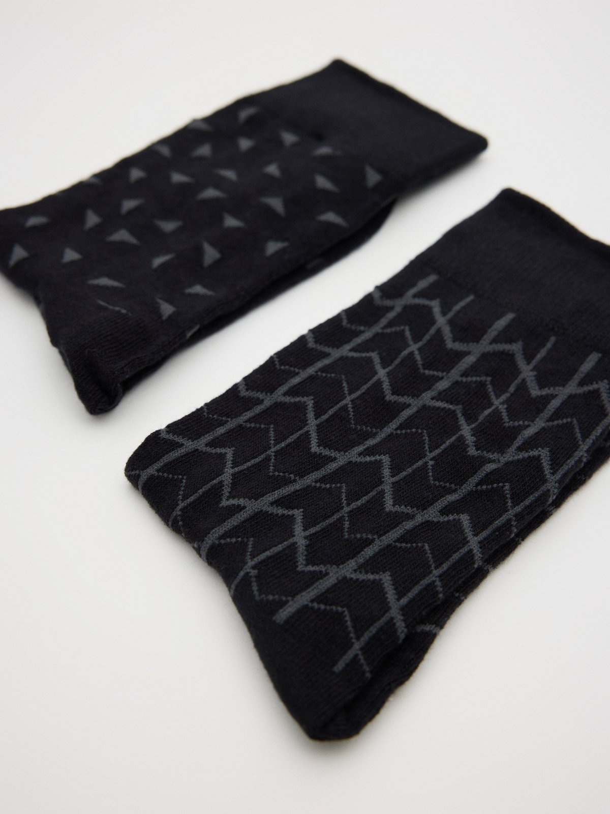 Pack 2 calcetines media caña estampadosvista general frontal