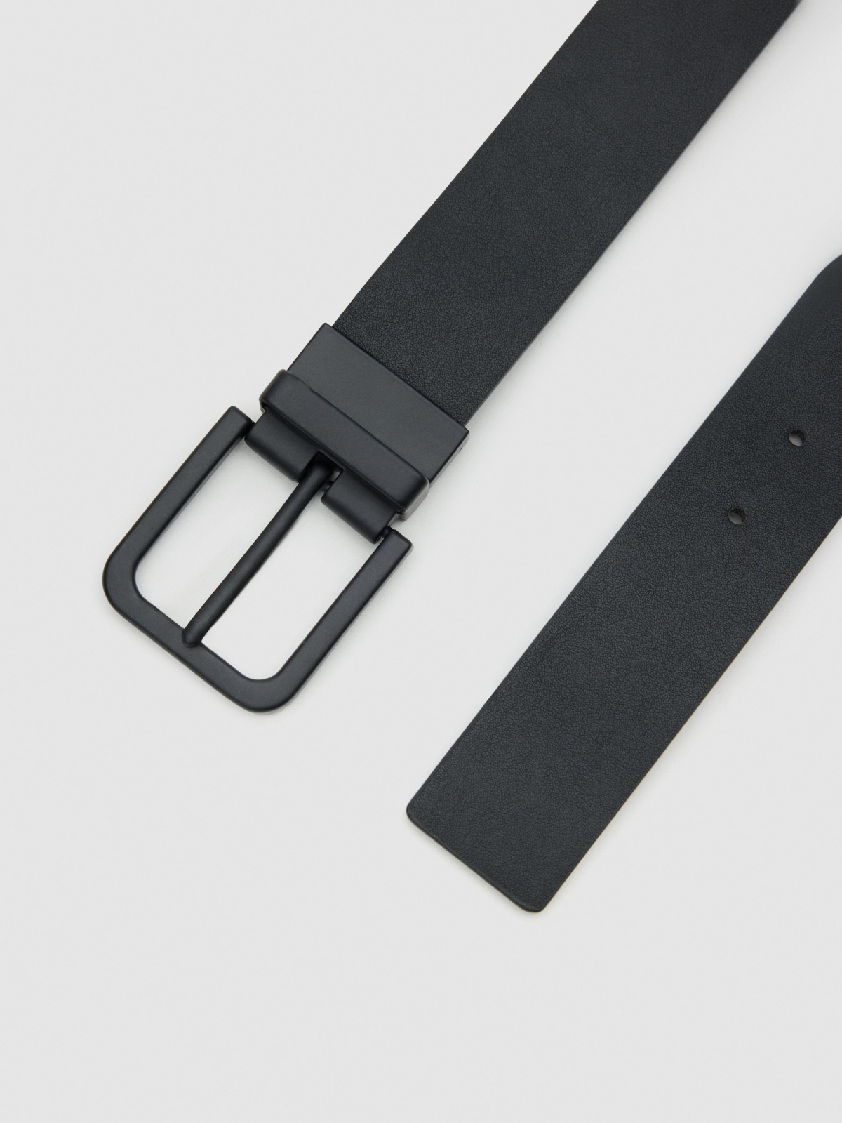 Reversible faux leather belt brown zenithal view