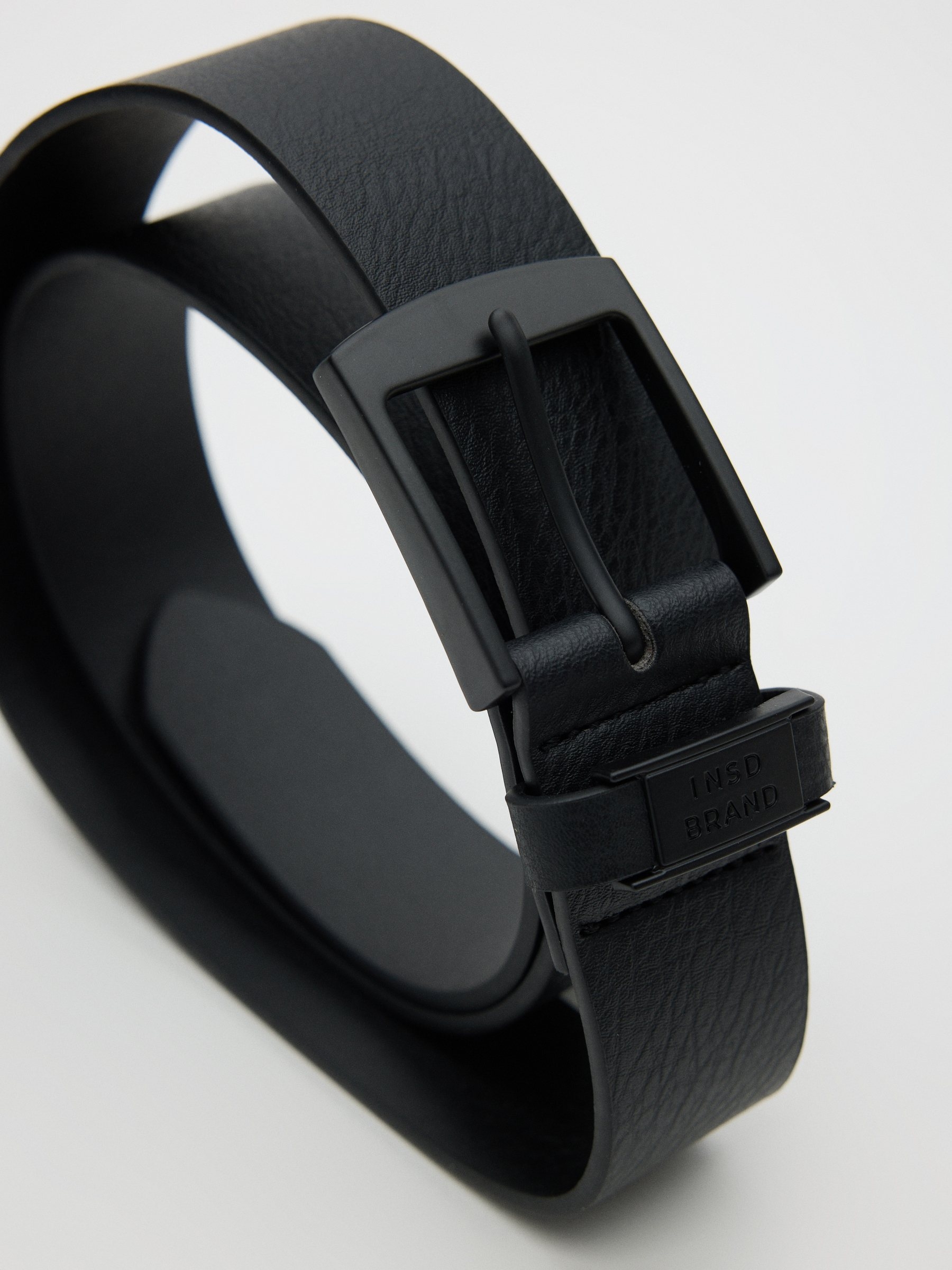 Basic faux leather belt black