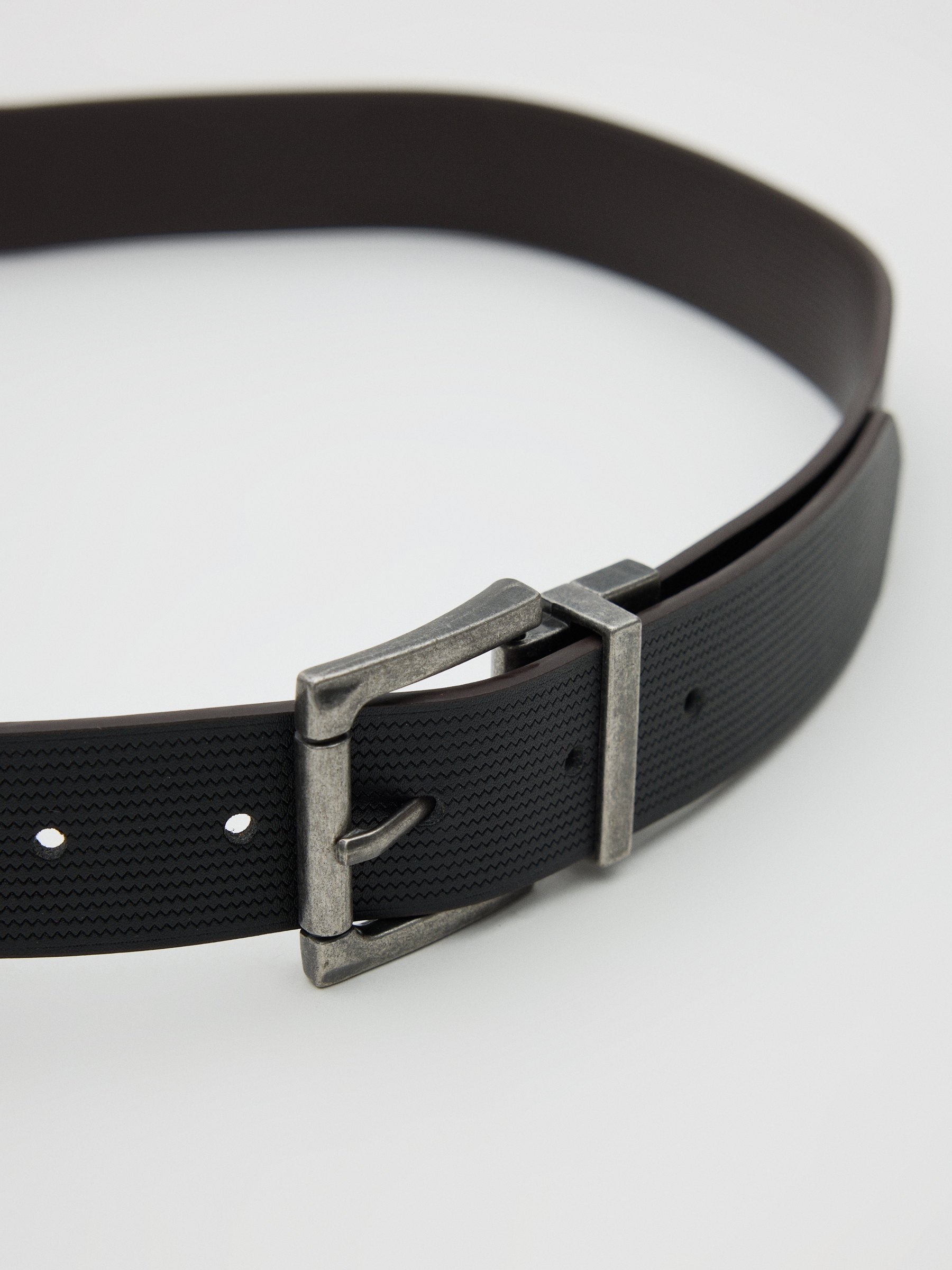 Basic faux leather belt brown