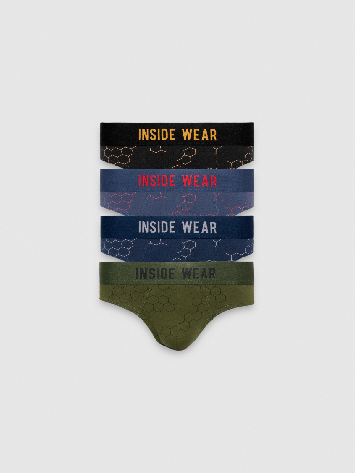 Pack 4 cuecas estampadas multicoloridas