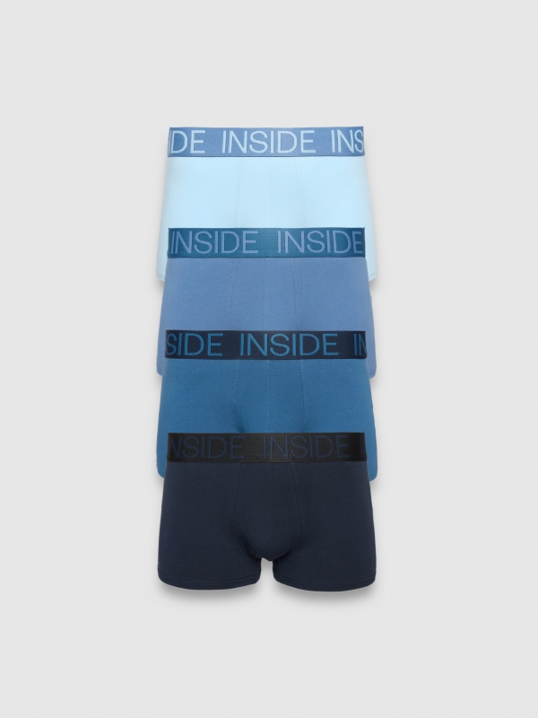 Pack 4 boxers lisos logo