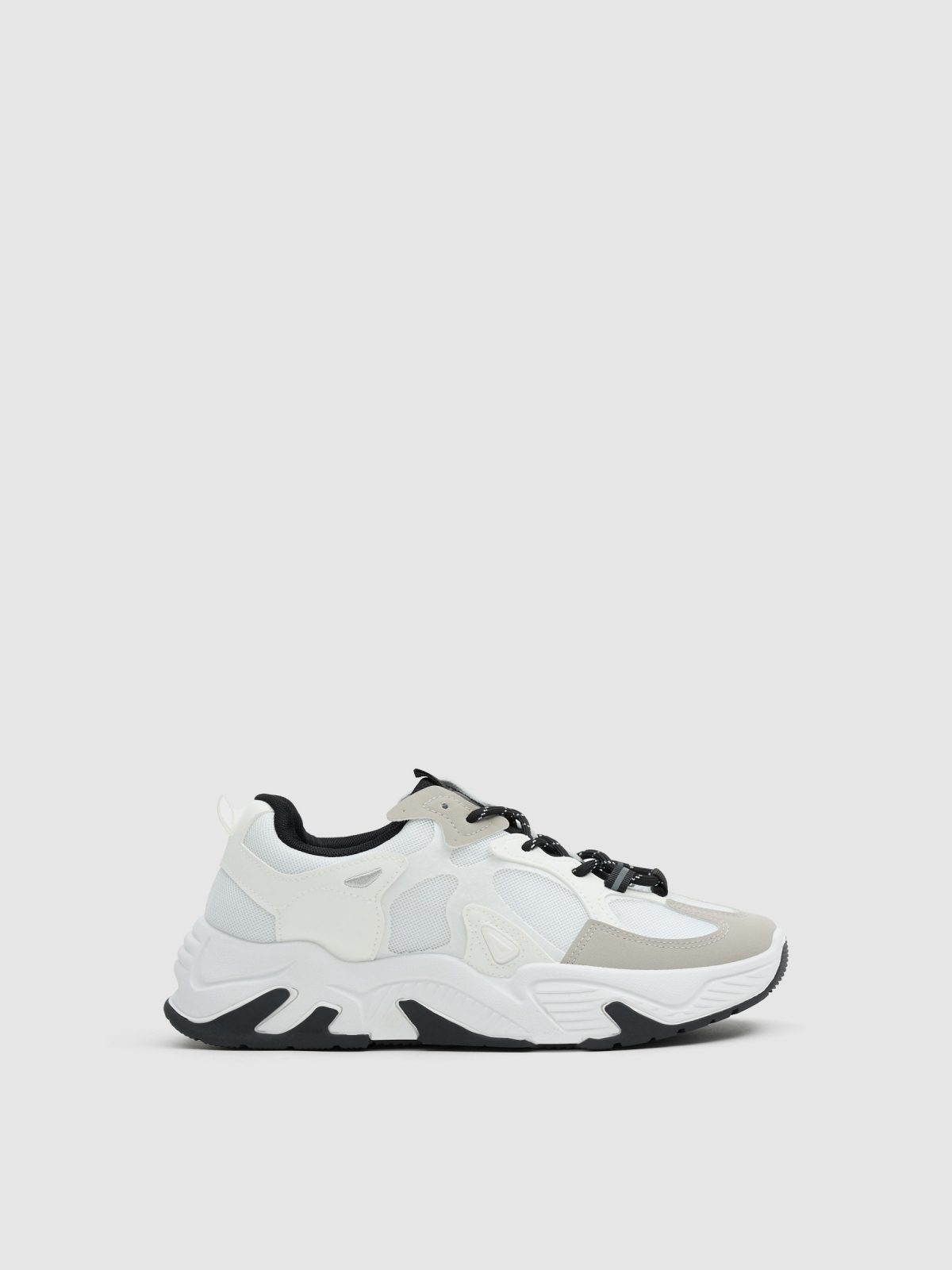 Zapatillas de nylon y goma blanco roto