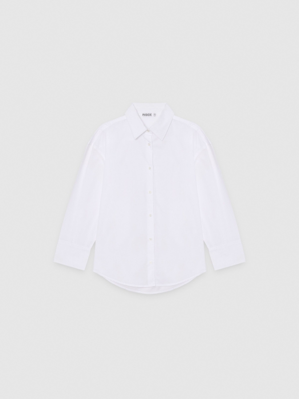  Camisa de popelina branca branco vista frontal