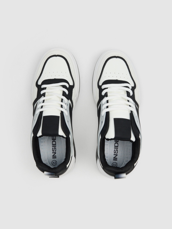 Esportiva skater sola de borracha branco vista superior