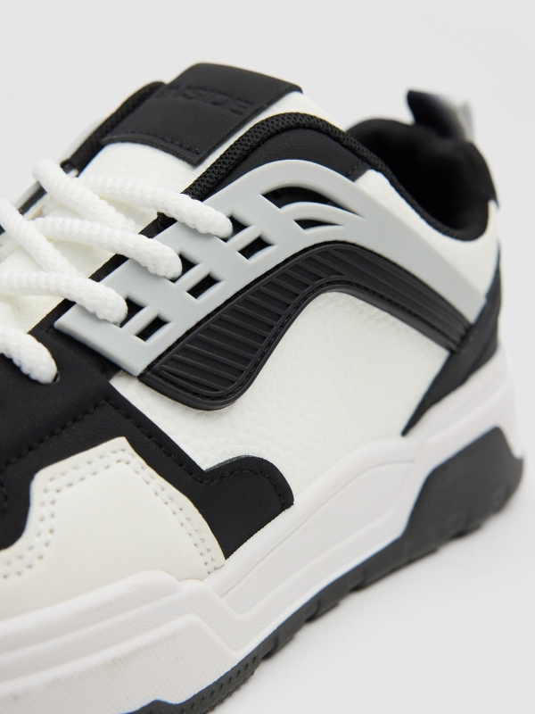 Deportiva skater suela goma blanco vista detalle