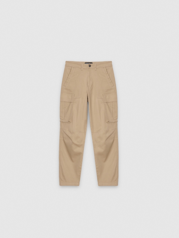  Pantalón cargo chino regular beige vista frontal
