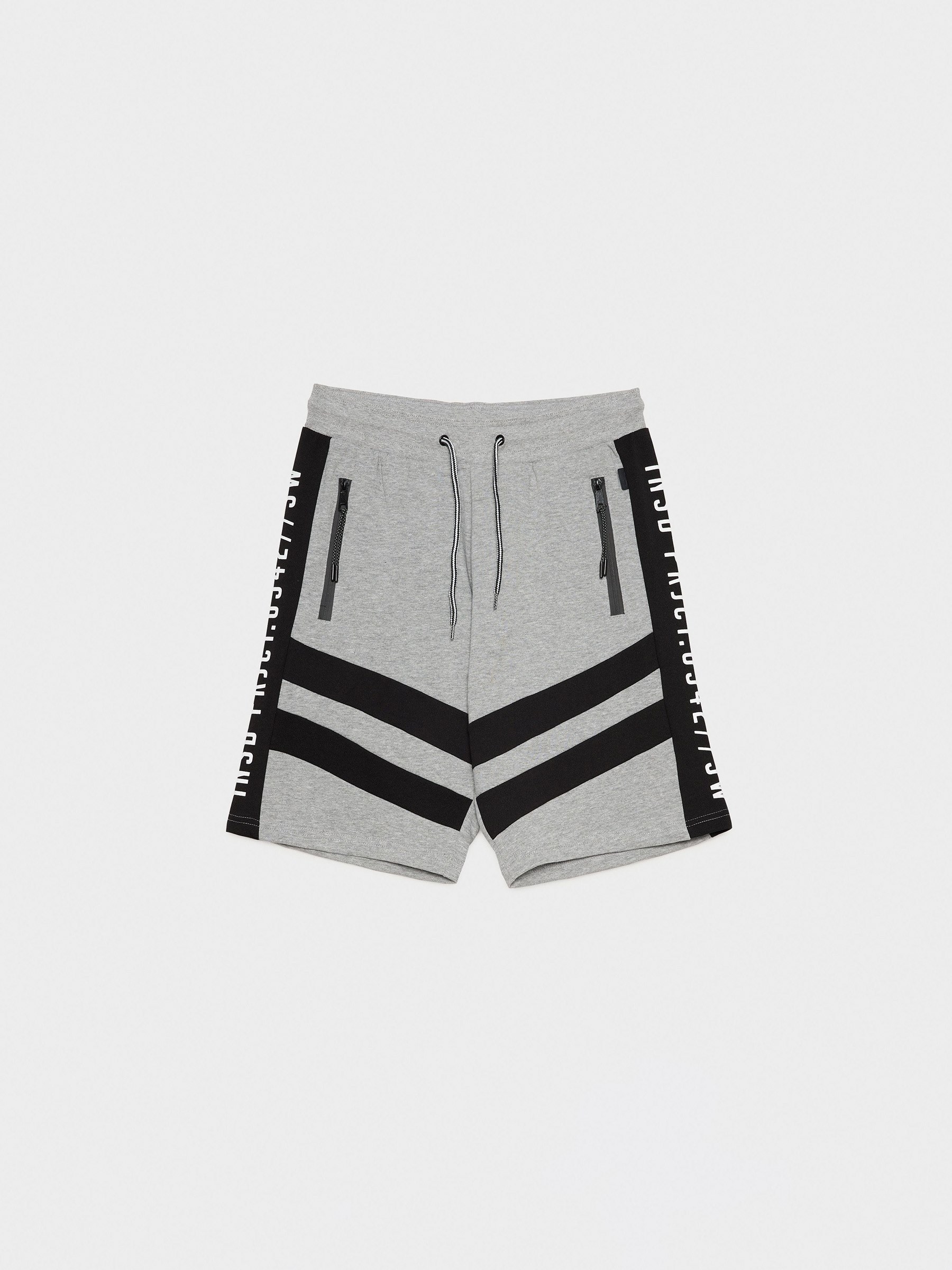 Calça de moletom Bermuda com faixas