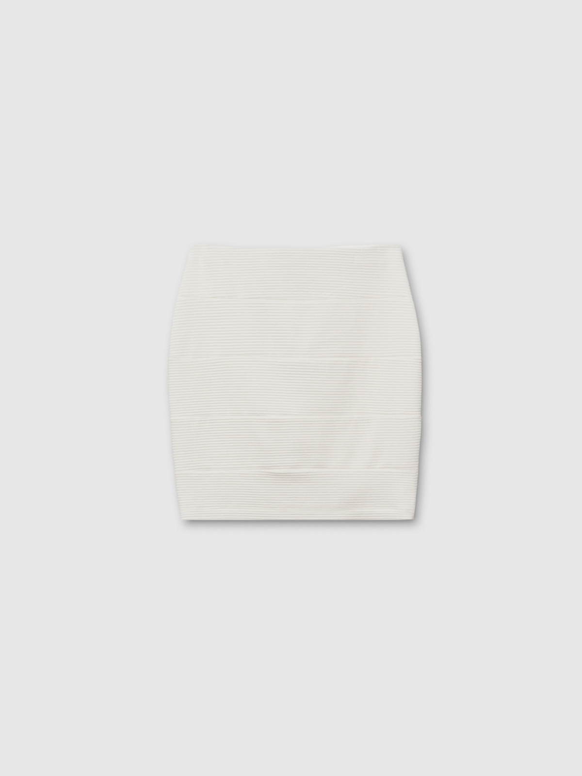 %Pto% Black mini paneled skirt white front view