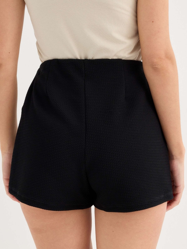 Mini skort skirt black detail view