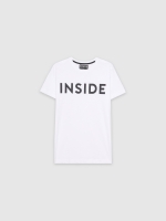 %Pto% T-shirt básica INSIDE branco vista frontal