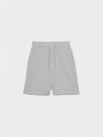 %Pto% Basic jogger bermuda shorts grey front view