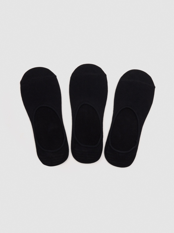 Calcetines pinkies negros  3 pares 