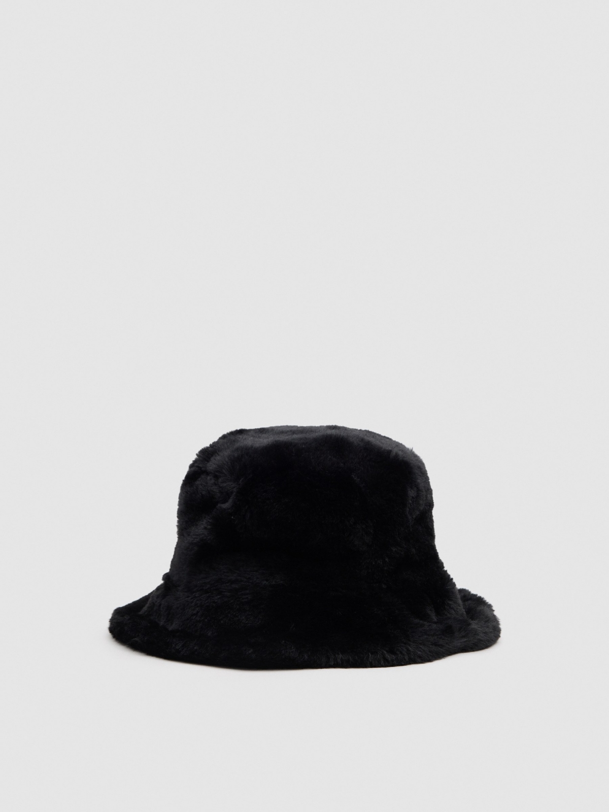 Chapéu bucket de pelo preto