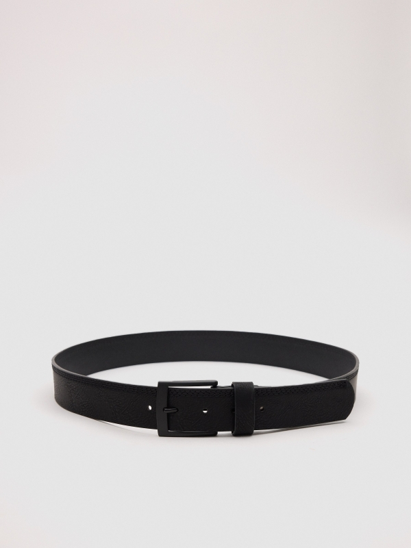 Cinto de efeito couro com costuras preto vista superior