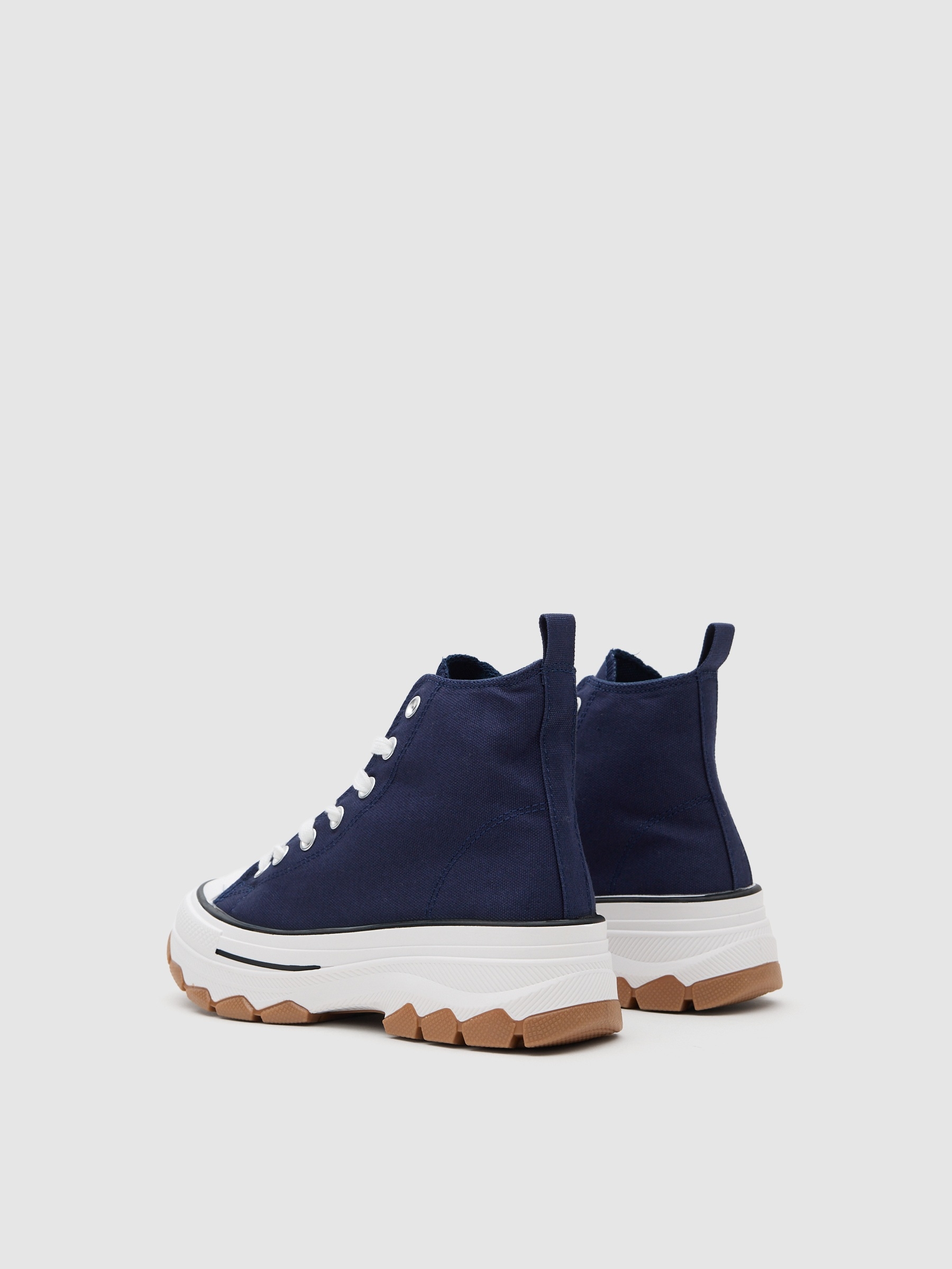 Blue canvas boot blue