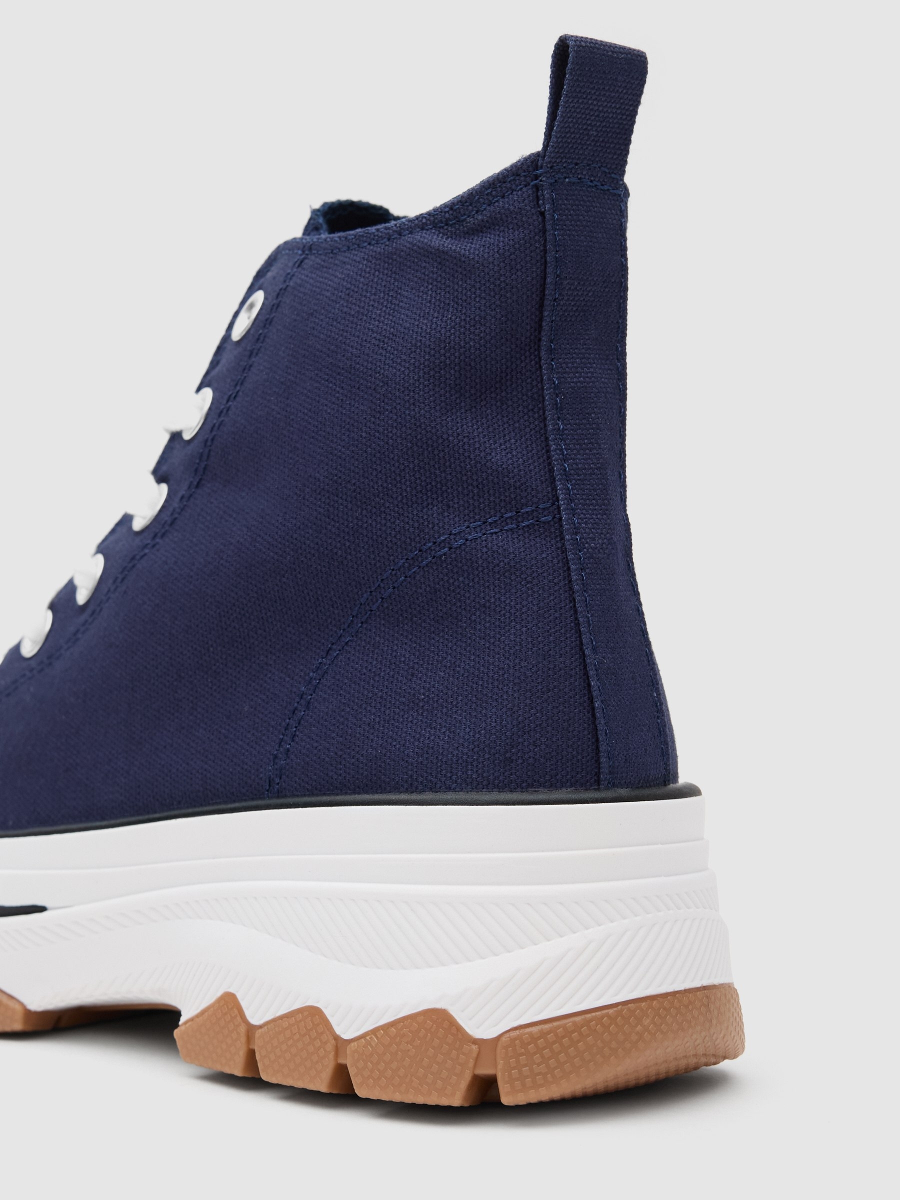 Blue canvas boot blue