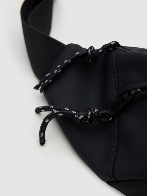 Minimalist black fanny pack black back view