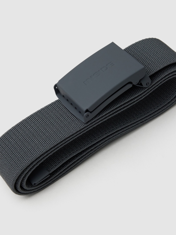 Black canvas belt grey zenithal view