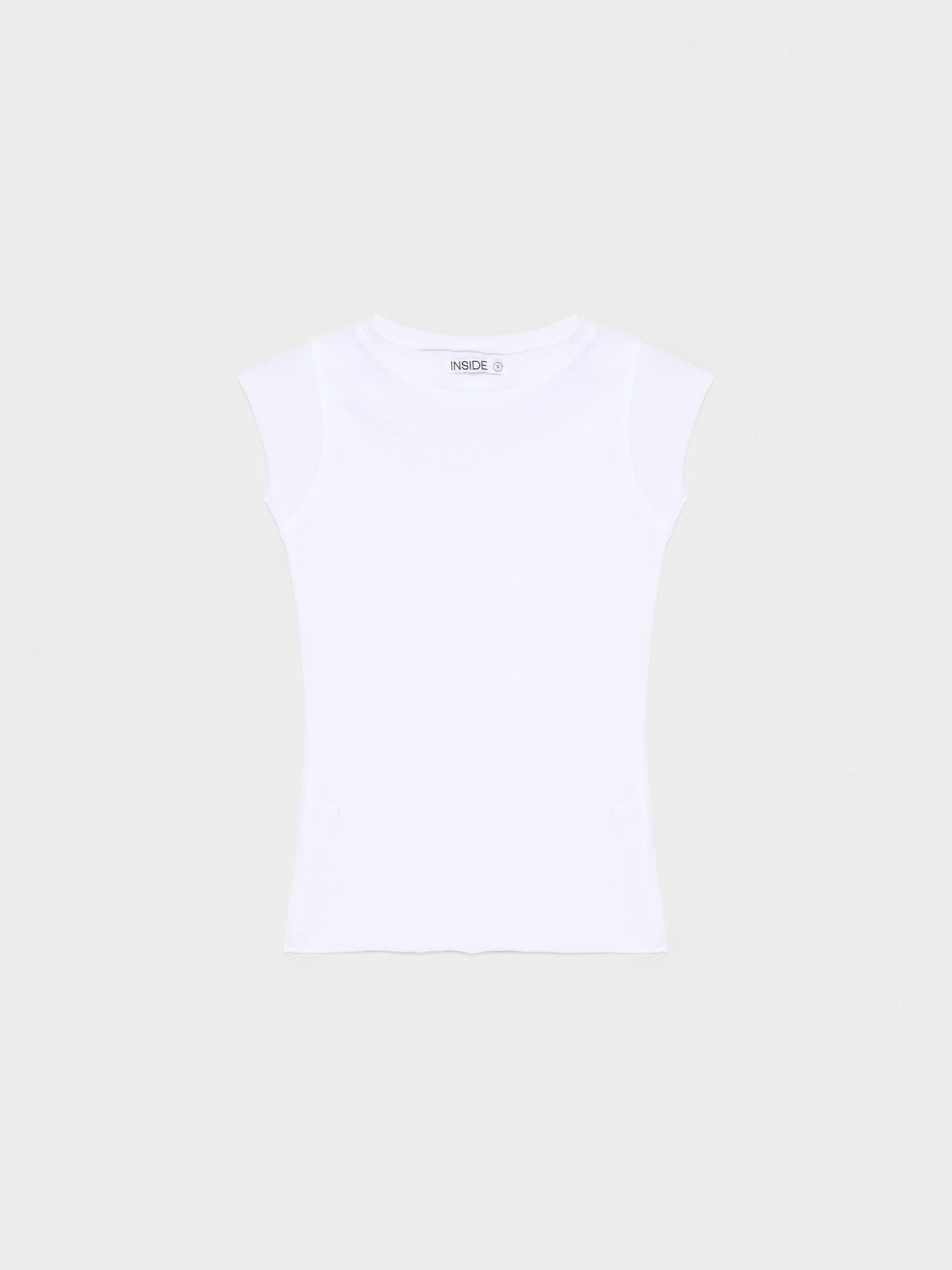 %Pto% Camiseta básica algodão preta branco vista frontal